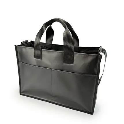 Desk Sharing Tasche aus schwarzer Plane